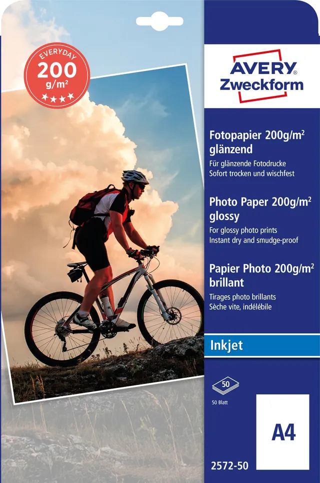 avery-zweckform-2572-50-everyday-inkjet-fotopapier-din-a4-50-blatt-200-g-m-gl-nz image 1