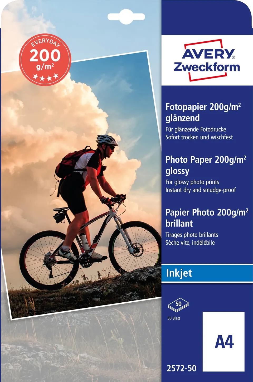 avery-zweckform-2572-50-everyday-inkjet-fotopapier-din-a4-50-blatt-200-g-m-gl-nz image 1