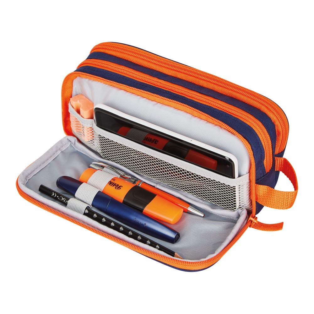 herlitz-doppelfaulenzer-neon-blau-orange-23-5-x-11-x-7-5-cm image 2