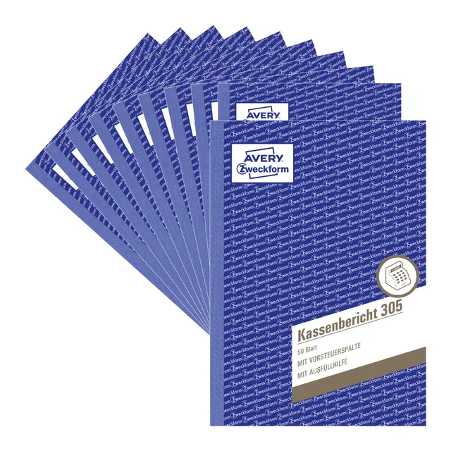 avery-zweckform-305-10-kassenbericht-a5-mikroperforiert-50-blatt-10er-pack image 1