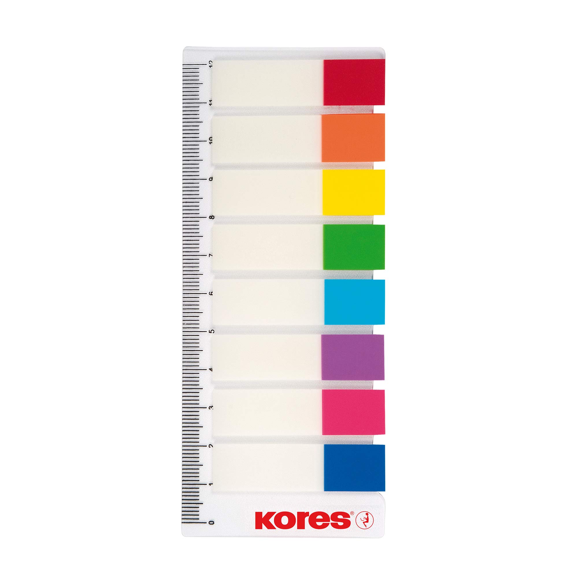 kores-register-indexstreifen-transparent-12x45-mm-8-farben-120-st-ck-auf-lineal image 2