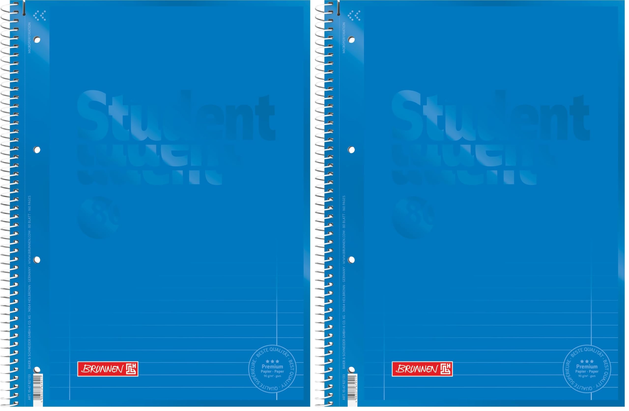 brunnen-collegeblock-premium-student-colour-code-a4-lineatur-27-80-blatt-azur image 8