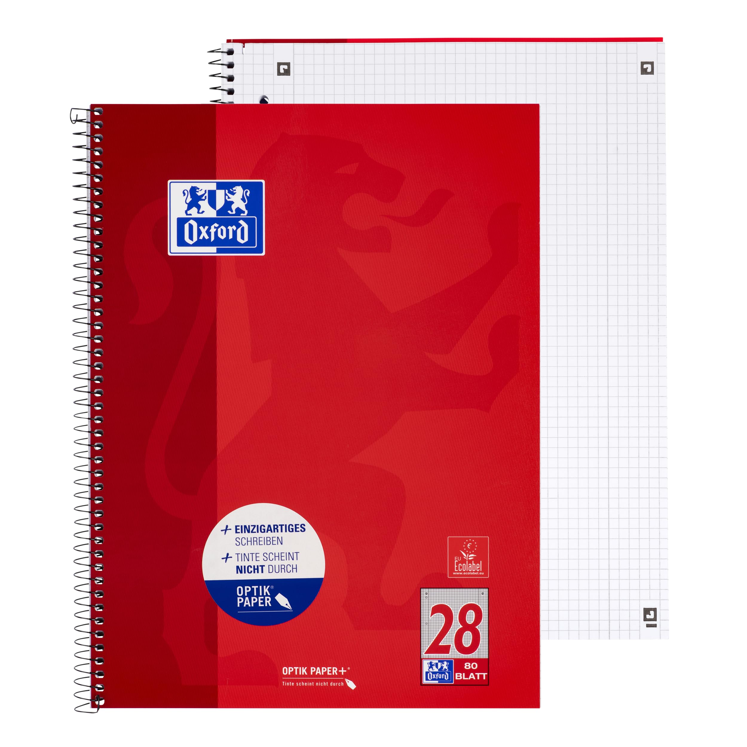 oxford-collegeblock-a4-kariert-doppelrand-lineatur-28-80-blatt-rot-2-st-ck image 2