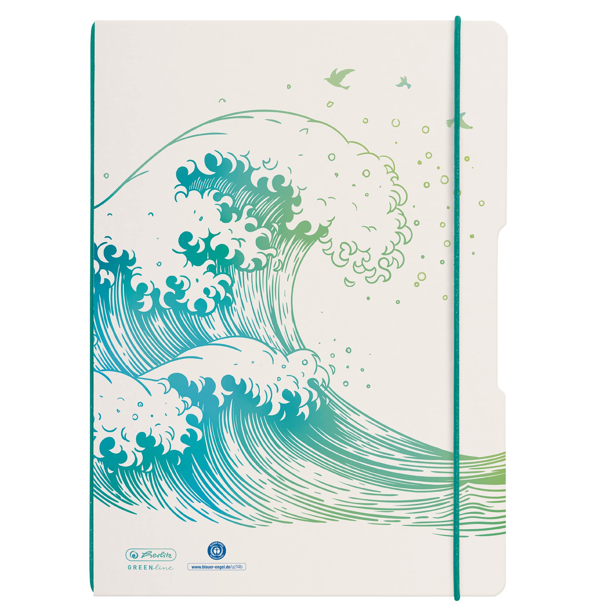 herlitz-greenline-flex-notizheft-a4-liniert-kariert-2x-40-blatt image 1