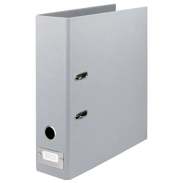 r-ssler-s-o-h-o-ordner-breit-a4-8cm-stone-grau-mit-r-ckenschild-metall image 1