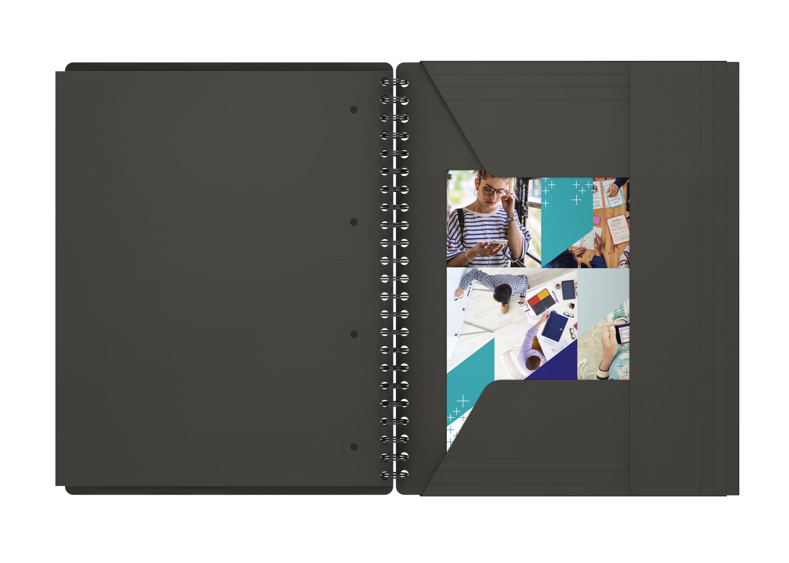 oxford-organiserbook-international-a4-kariert-notizblock-mit-6-registern-gummizu image 7