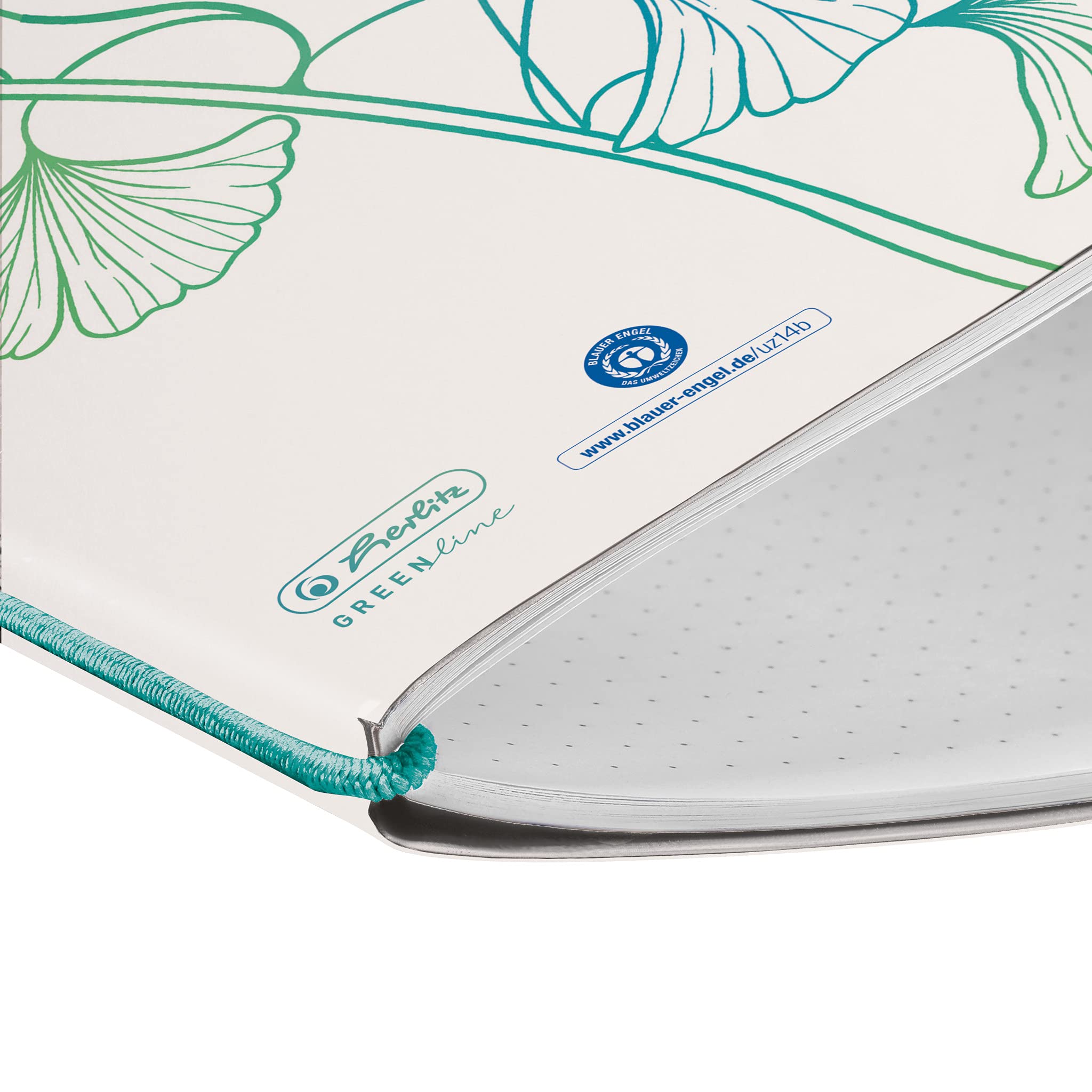 herlitz-50033676-notizheft-flex-a5-punktiert-greenline-ginkgo image 2