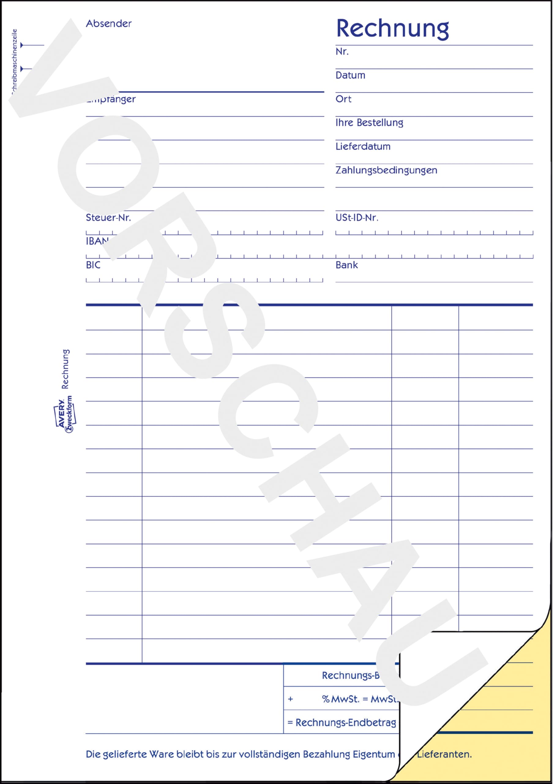 avery-zweckform-1730-5-rechnung-a5-selbstdurchschreibend-2x40-blatt-5er-pack image 2