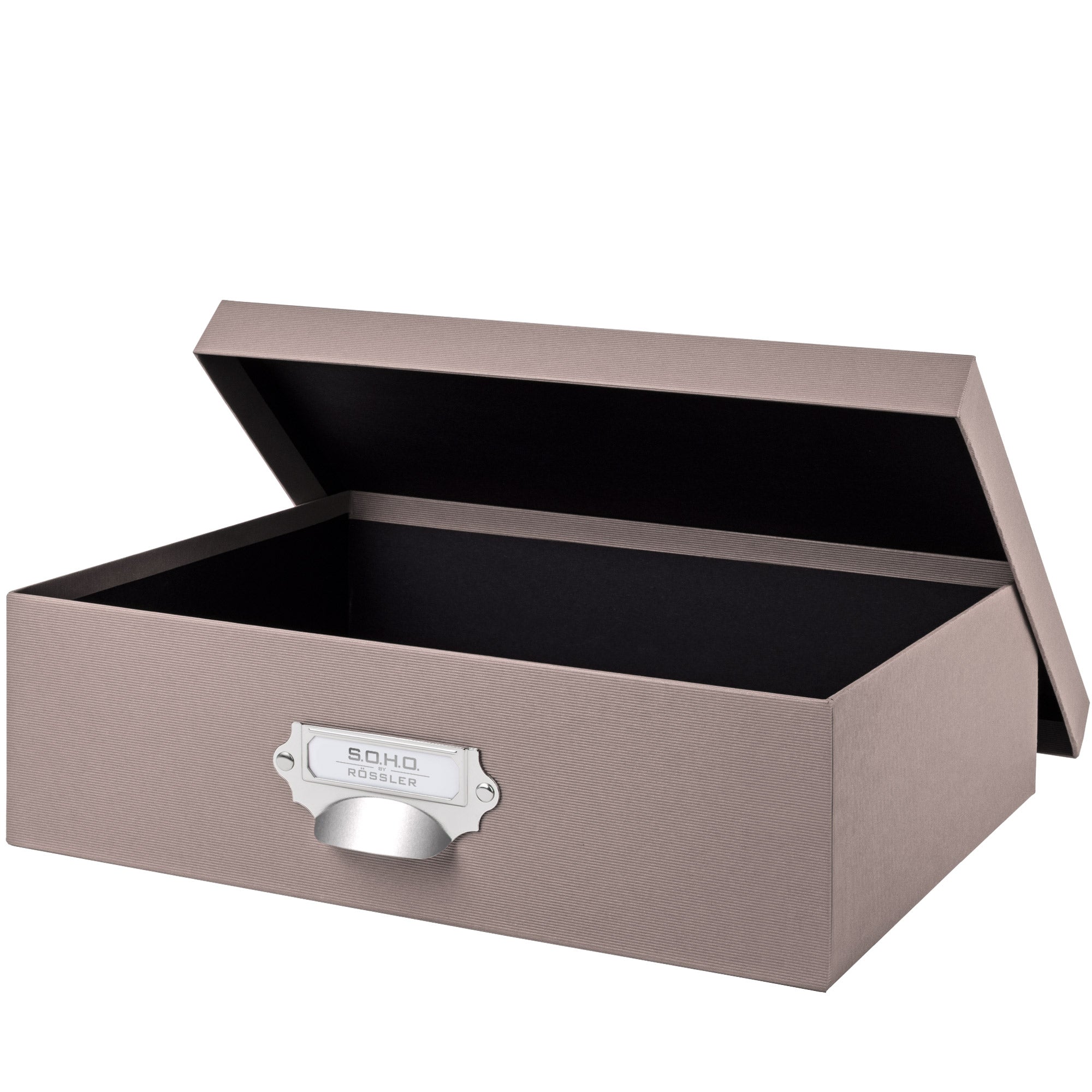 r-ssler-s-o-h-o-aufbewahrungsbox-mit-deckel-a4-taupe image 2