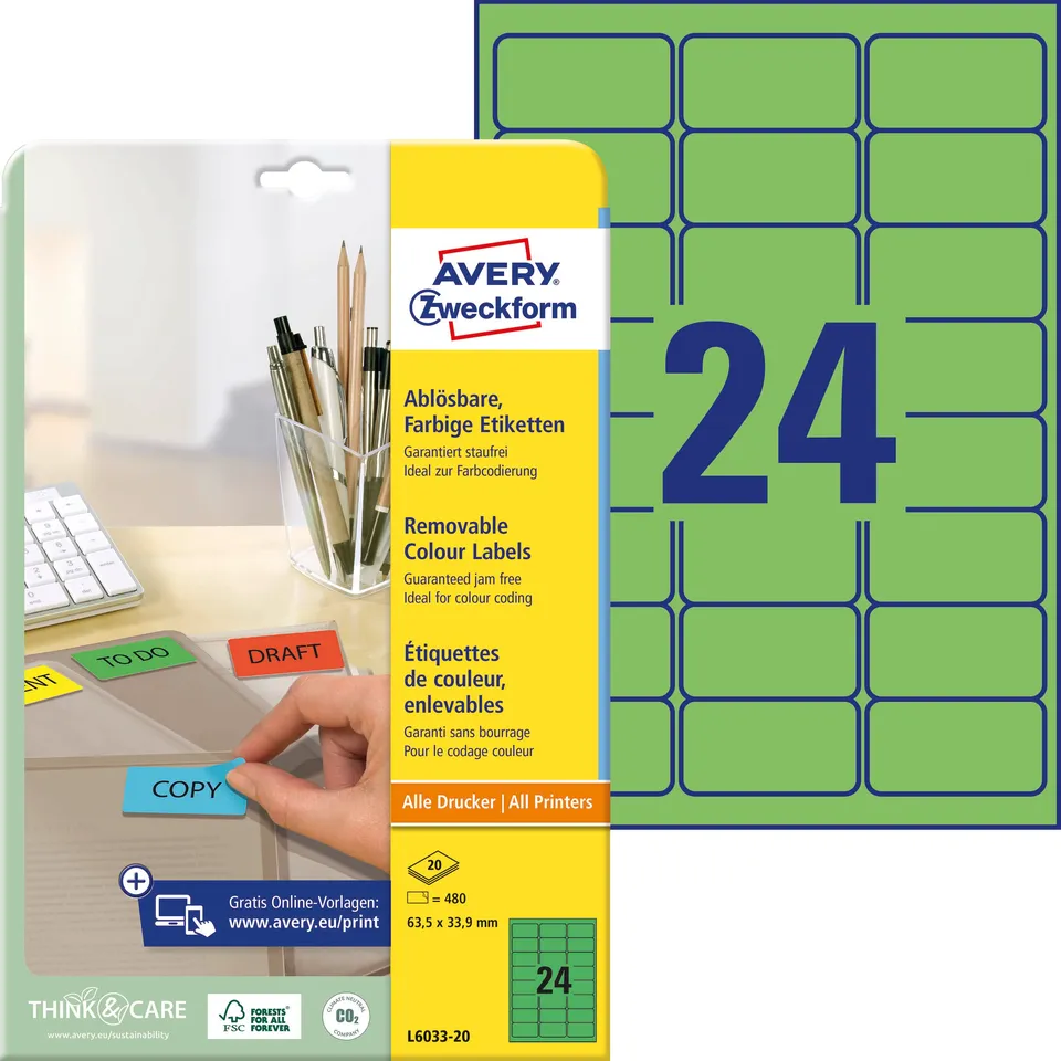 avery-zweckform-l6033-20-gr-ne-etiketten-63-5x33-9mm-a4-abl-sbar-480-st-ck-20-bl image 1