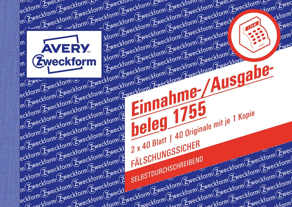 avery-zweckform-1755-einnahme-ausgabebeleg-a6-quer-selbstdurchschreibend-2x40-bl image 1