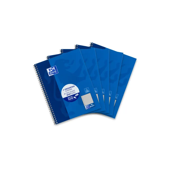 oxford-collegeblock-students-a5-kariert-mit-rand-links-80-blatt-5-st-ck-blau image 1