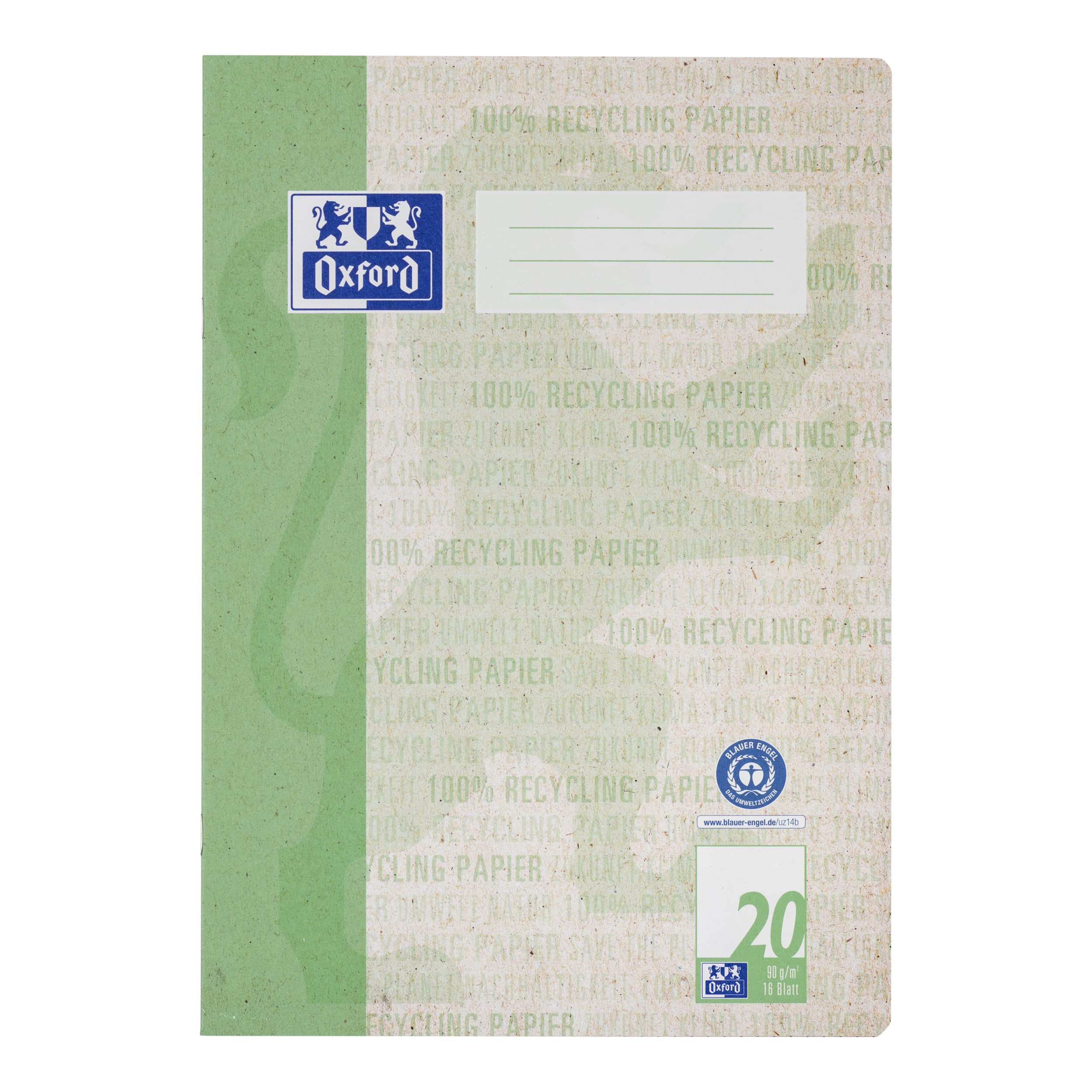 oxford-recycling-schulheft-a4-16-blatt-lineatur-20-blanko-15-st-ck image 2