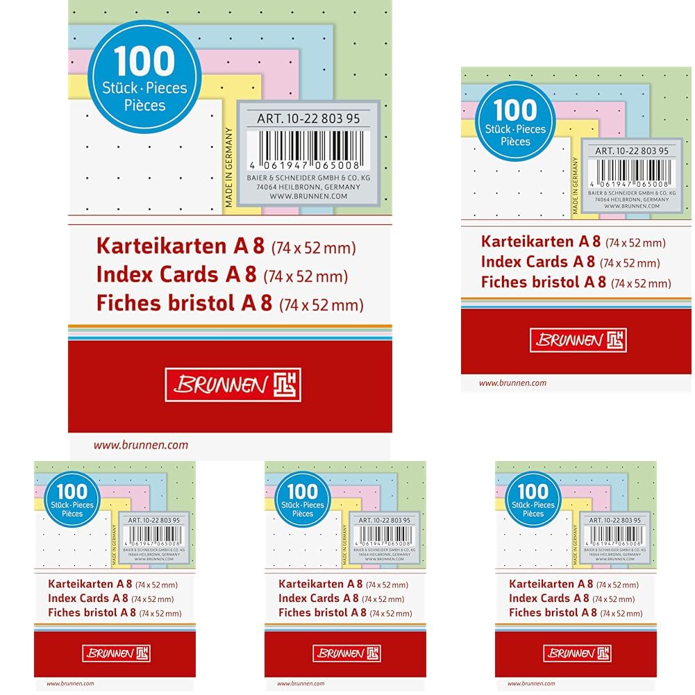 brunnen-fact-karteikarten-a8-dotted-100-st-ck-5-farbig image 3