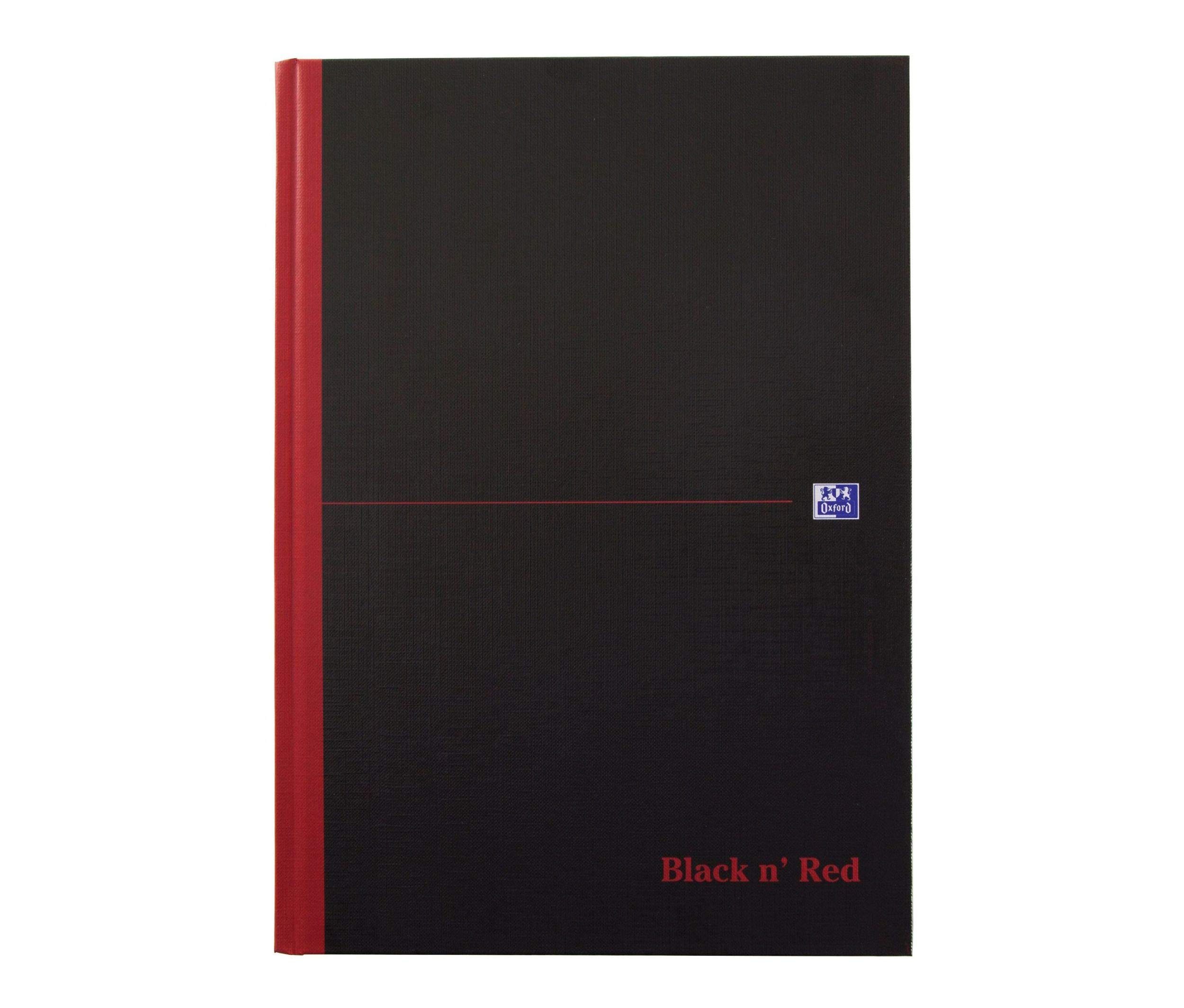 oxford-black-n-red-notizbuch-a4-kariert-hardcover-5er-pack-96-blatt image 1