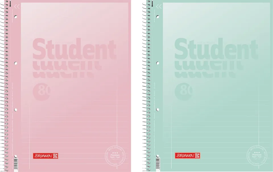 brunnen-collegeblock-premium-student-pastell-a4-liniert-80-blatt image 1