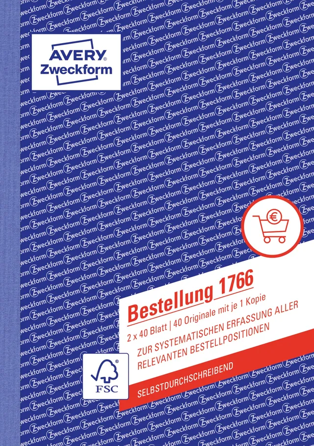 avery-zweckform-1766-bestellung-a5-bestellbuch-2x40-blatt-selbstdurchschreibend- image 1