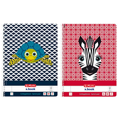 herlitz-spiralblock-a4-cute-animals-turtle-und-zebra-liniert-80-blatt-5-st-ck image 3