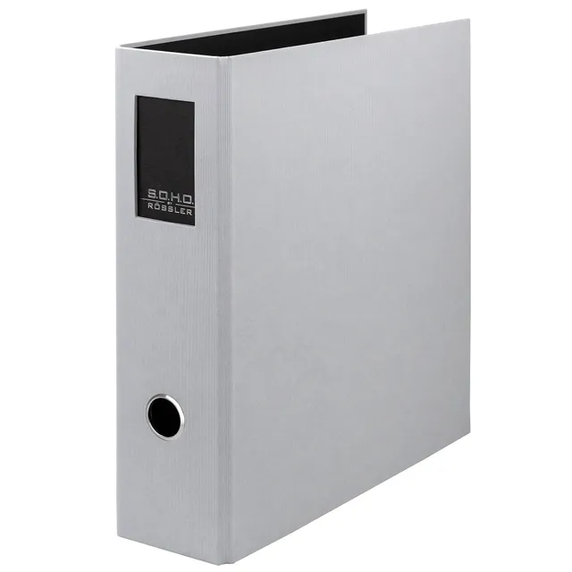 r-ssler-s-o-h-o-ordner-breit-a4-8-5-cm-stone-grau-mit-r-ckenschild image 1