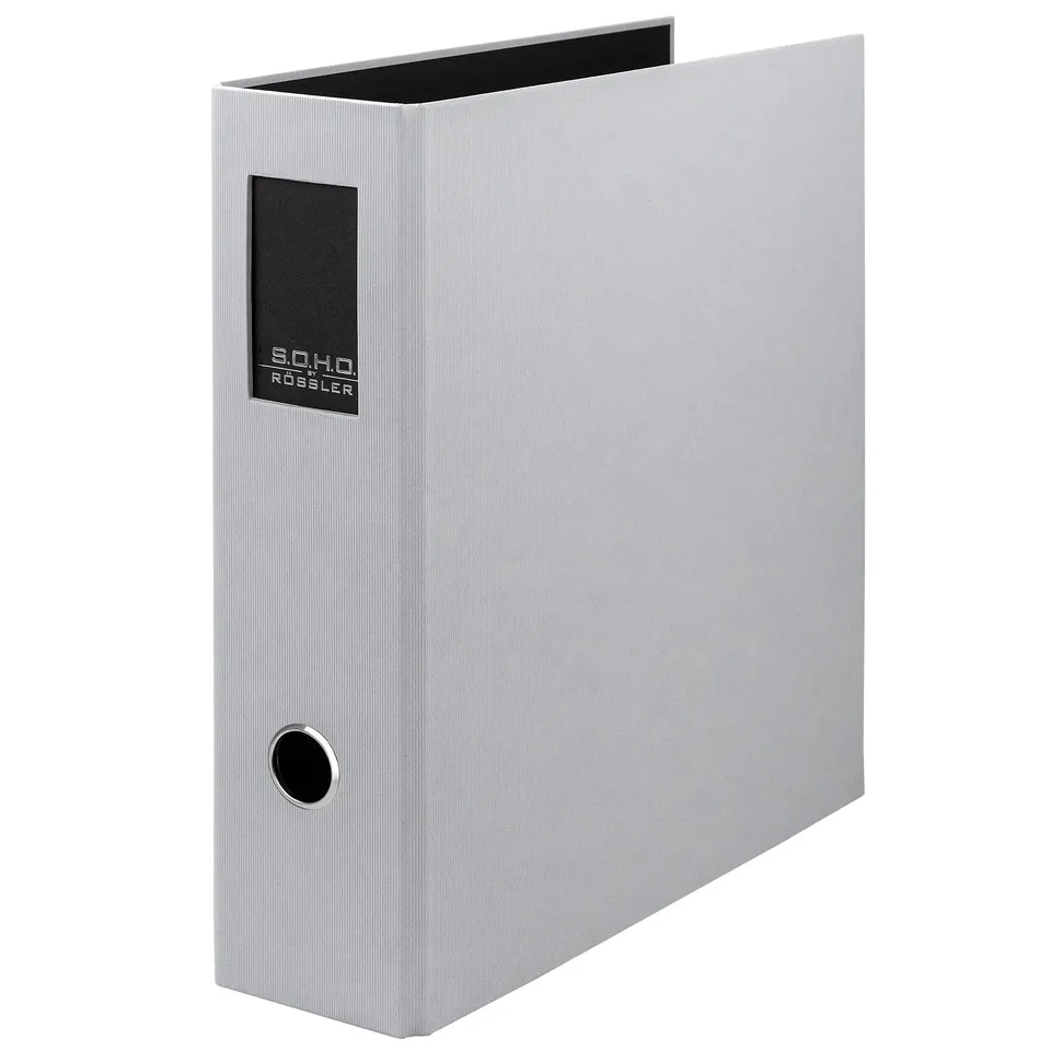 r-ssler-s-o-h-o-ordner-breit-a4-8-5-cm-stone-grau-mit-r-ckenschild image 1