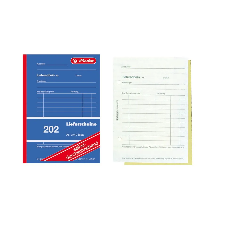 herlitz-lieferscheinbuch-a6-2x40-blatt-selbstdurchschreibend-5er-pack image 1