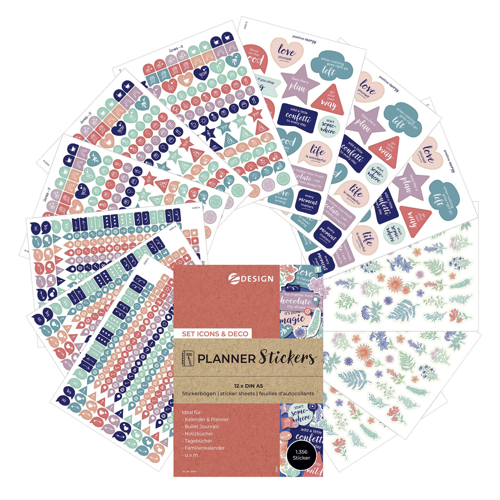 avery-zweckform-51061-icons-deko-planner-sticker-1-356-st-ck-pastell image 1