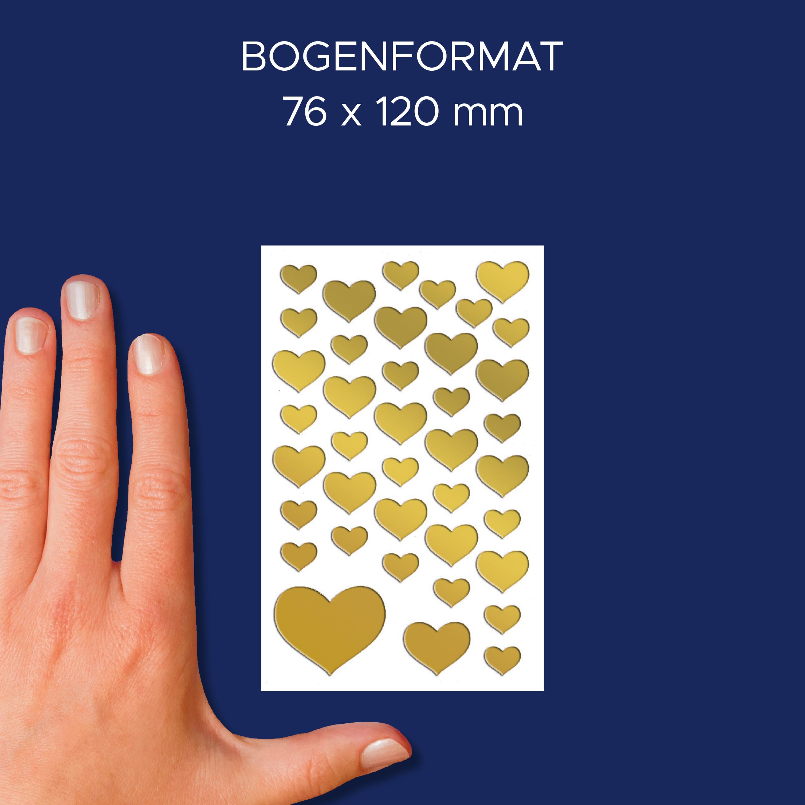 avery-zweckform-53282-z-design-folien-sticker-herzen-gold-39-aufkleber image 5