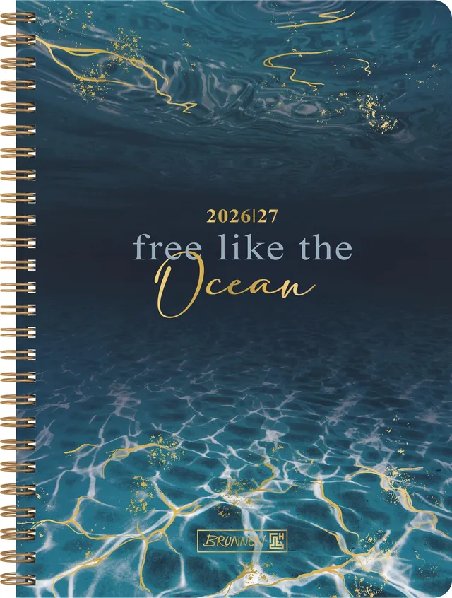 brunnen-sch-lerkalender-style-2026-2027-ocean-a5-kunststoff-dunkelblau-2-seiten- image 1