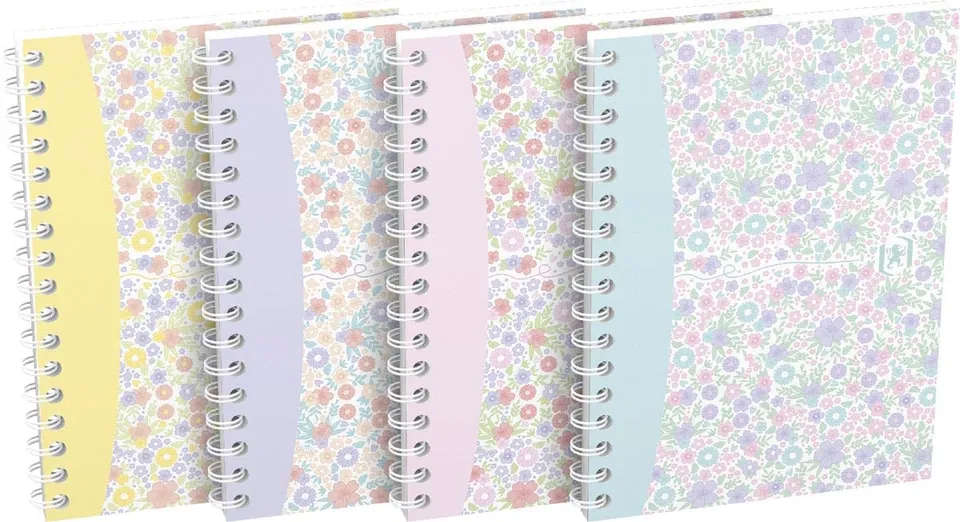 oxford-spiral-notizbuch-a6-floral-kariert-100-seiten-softcover-10-st-ck image 1