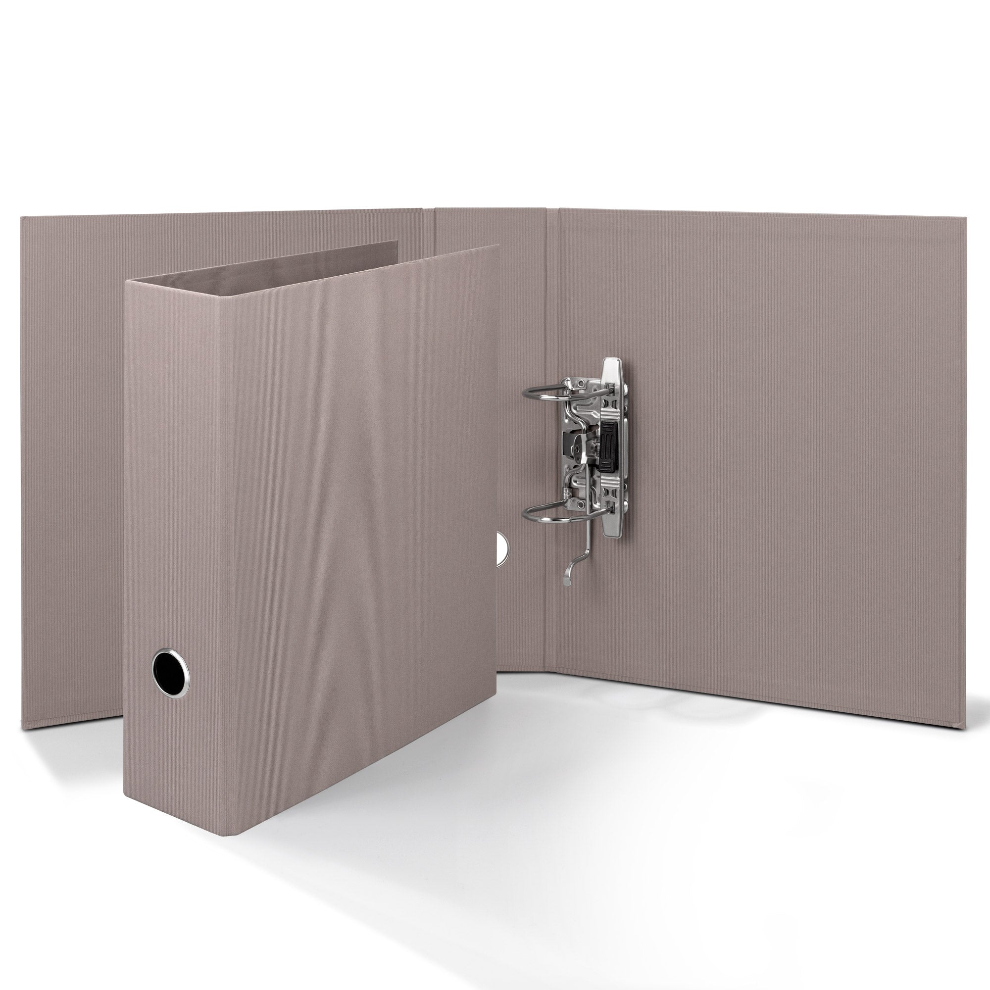 r-ssler-s-o-h-o-ordner-breit-a4-8-5-cm-taupe-mit-rippenpr-gung image 3