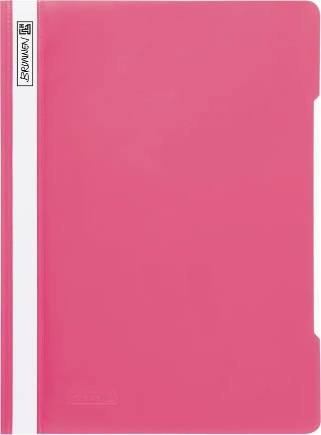brunnen-schnellhefter-a4-folie-eosin-rosa-mit-klarsichtdeckel image 1