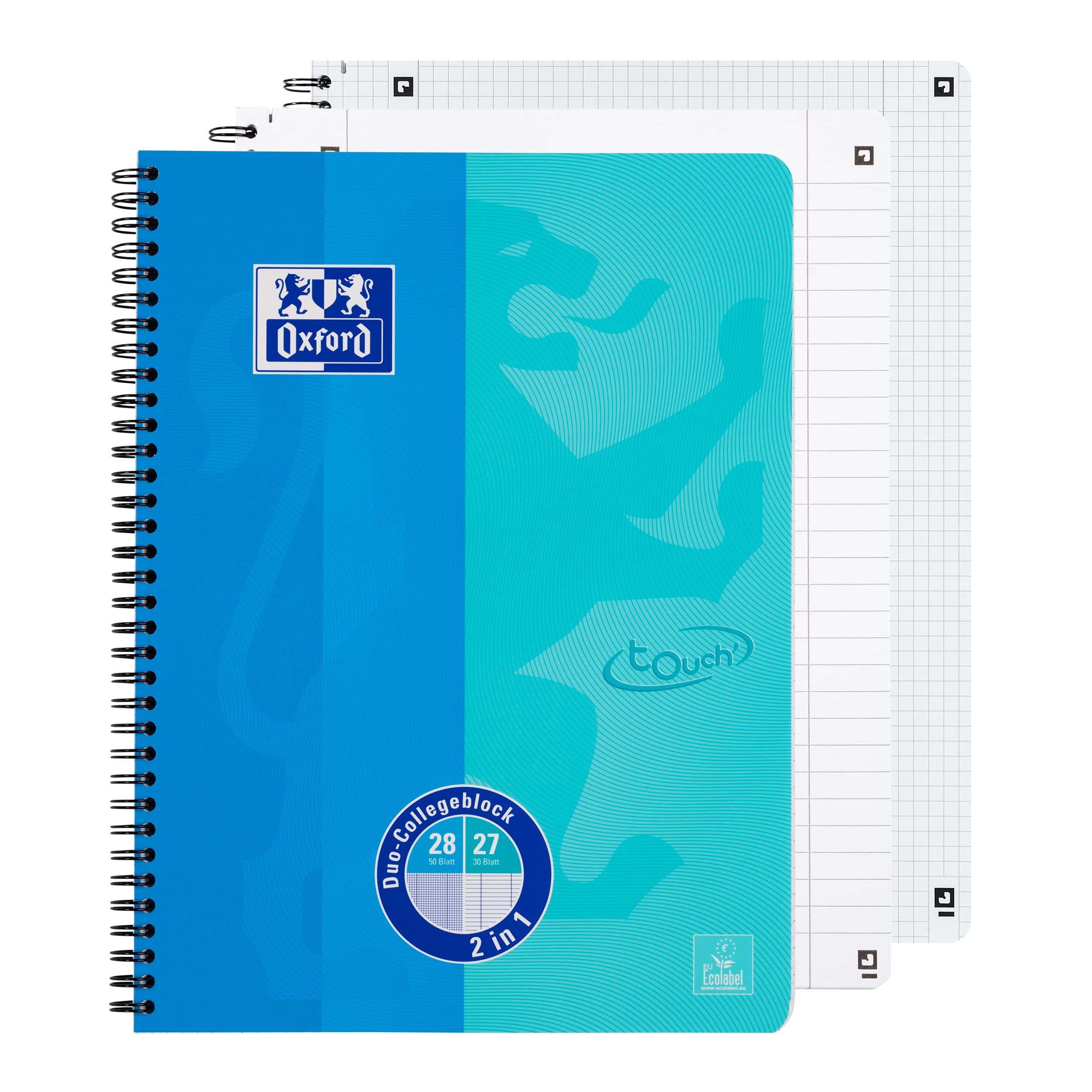 oxford-touch-collegeblock-duo-a4-kariert-liniert-80-blatt-3-st-ck image 2