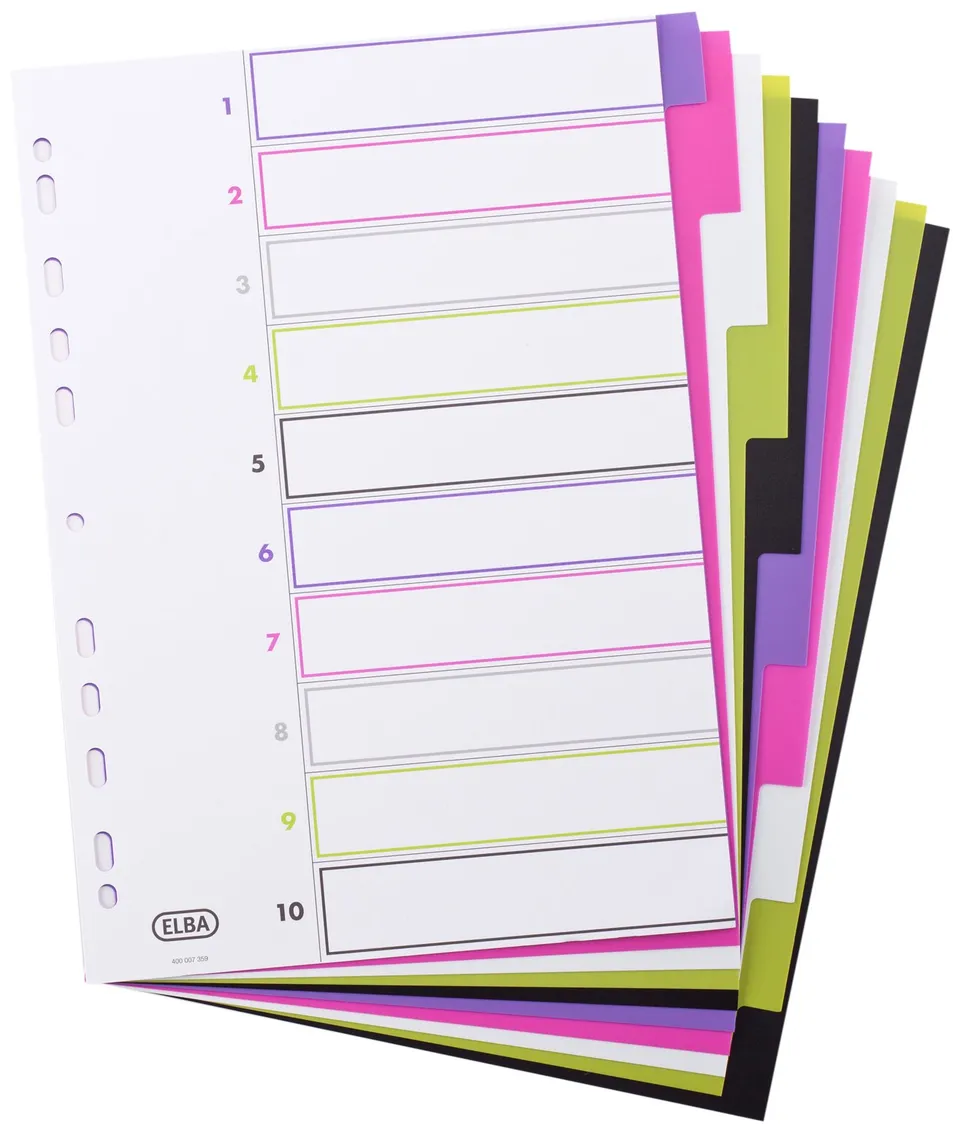 oxford-mycolour-kunststoff-register-a4-blanko-10-teilig-20-st-ck image 1