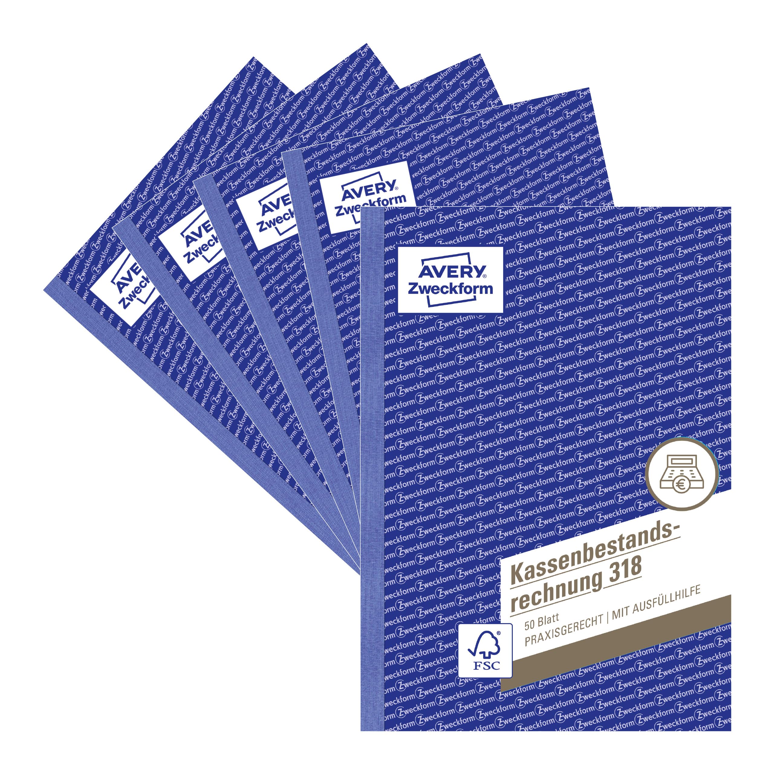 avery-zweckform-318-5-kassenbestandsrechnung-a5-5er-pack image 1