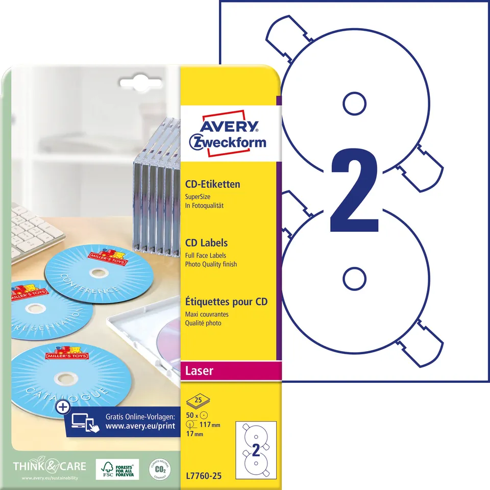 avery-zweckform-l7760-25-cd-etiketten-supersize-117-mm-hochgl-nzend-wei-50-st-ck image 1