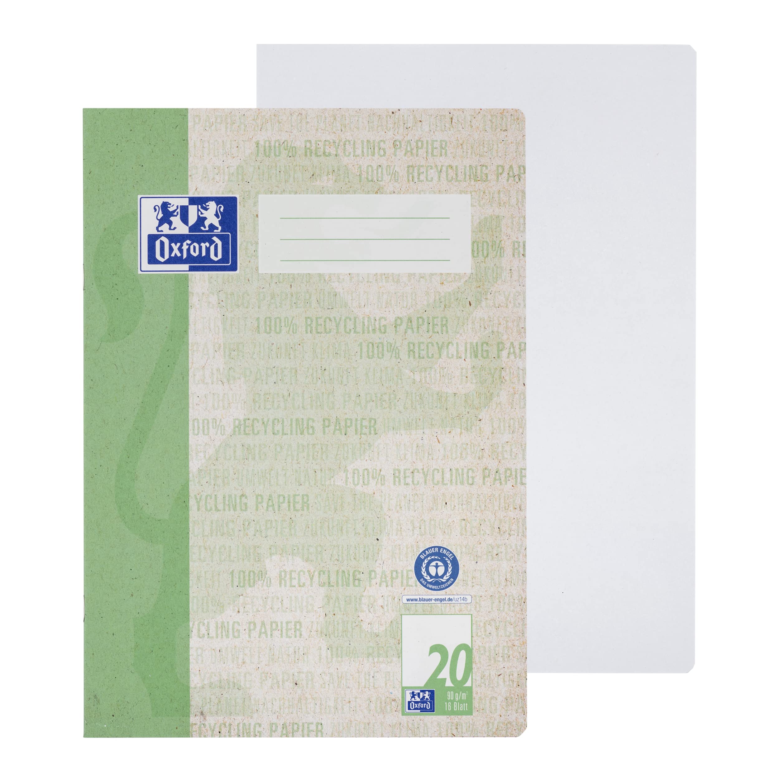 oxford-recycling-schulheft-a4-16-blatt-lineatur-20-blanko-15-st-ck image 3