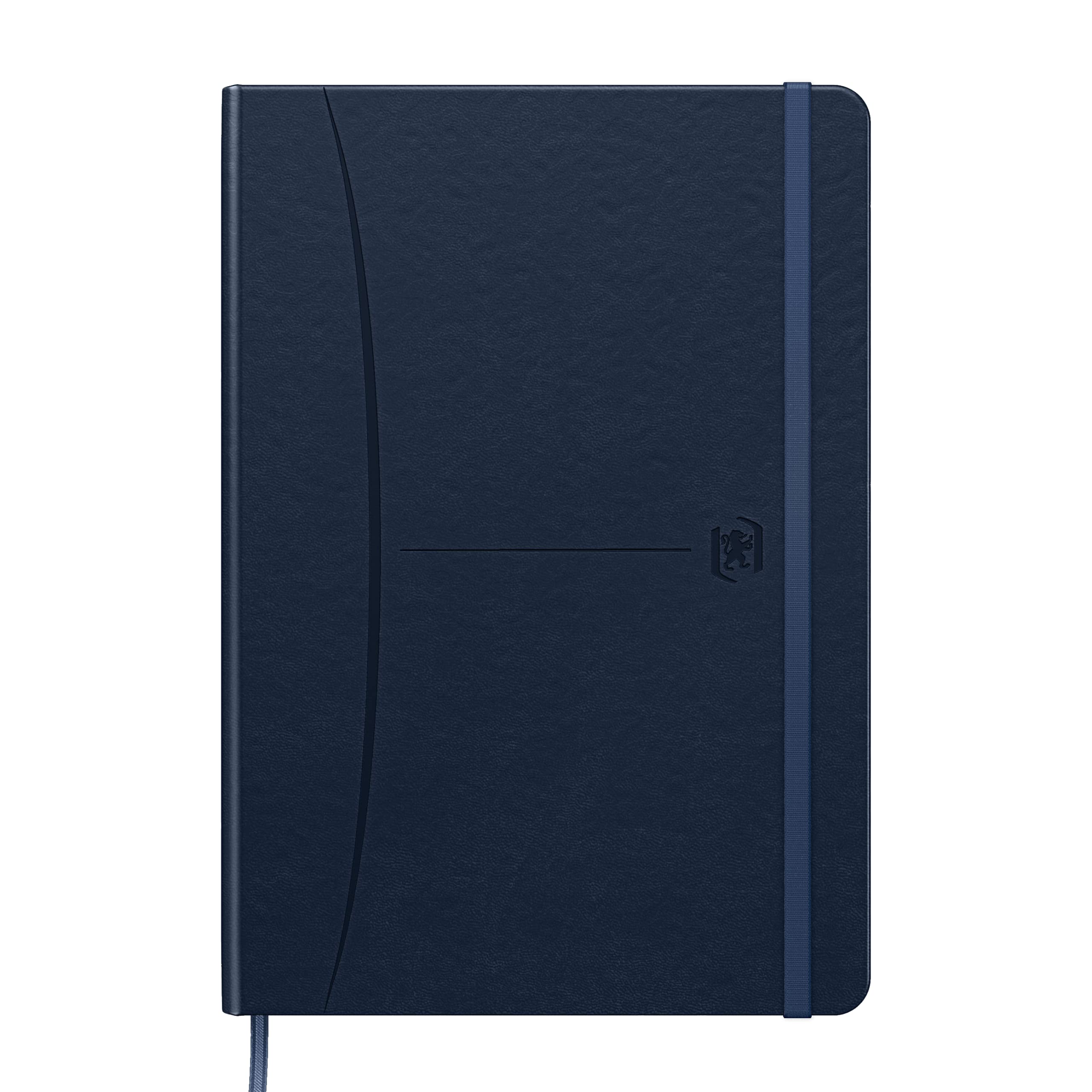 oxford-notizbuch-signature-a5-kariert-160-seiten-hardcover-kunstleder-blau-1-st- image 1
