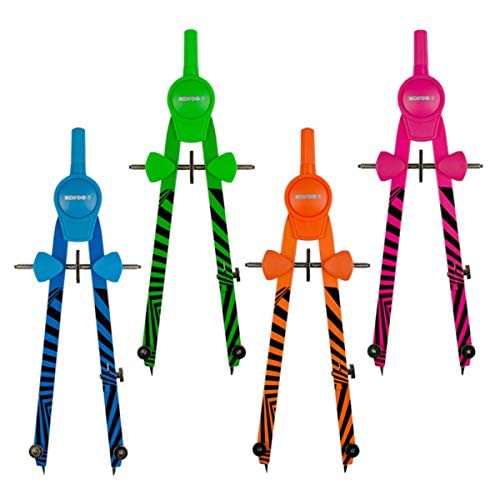 kores-grafiko-neon-metall-zirkel-mit-stift-adapter-und-mine-im-etui image 3