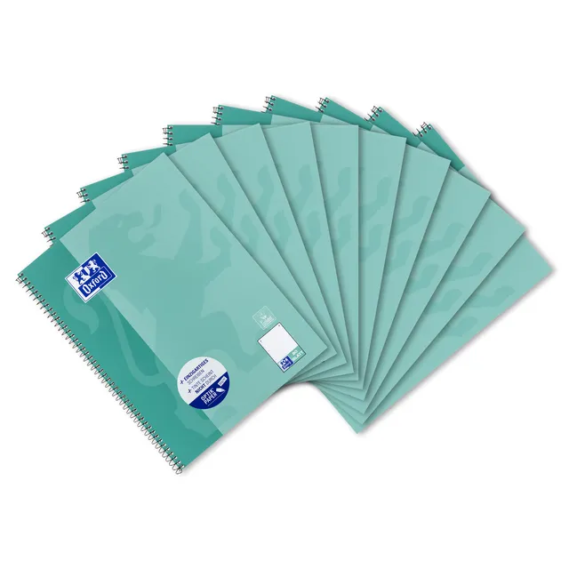 oxford-collegeblock-a4-punktkariert-dotted-160-seiten-10er-pack-gr-nblau image 1