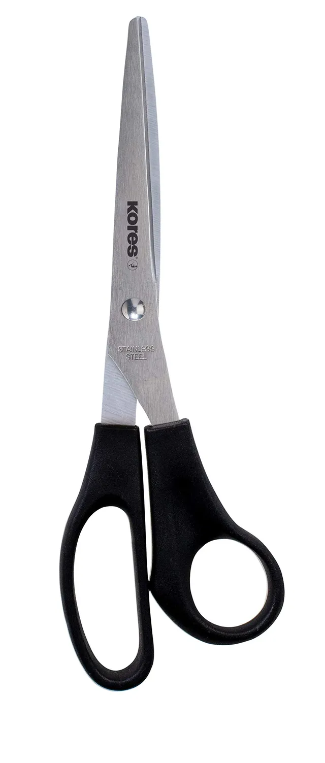 kores-schere-170-mm-edelstahl-bastel-und-schulschere-mit-ergonomischen-griffen-i image 1