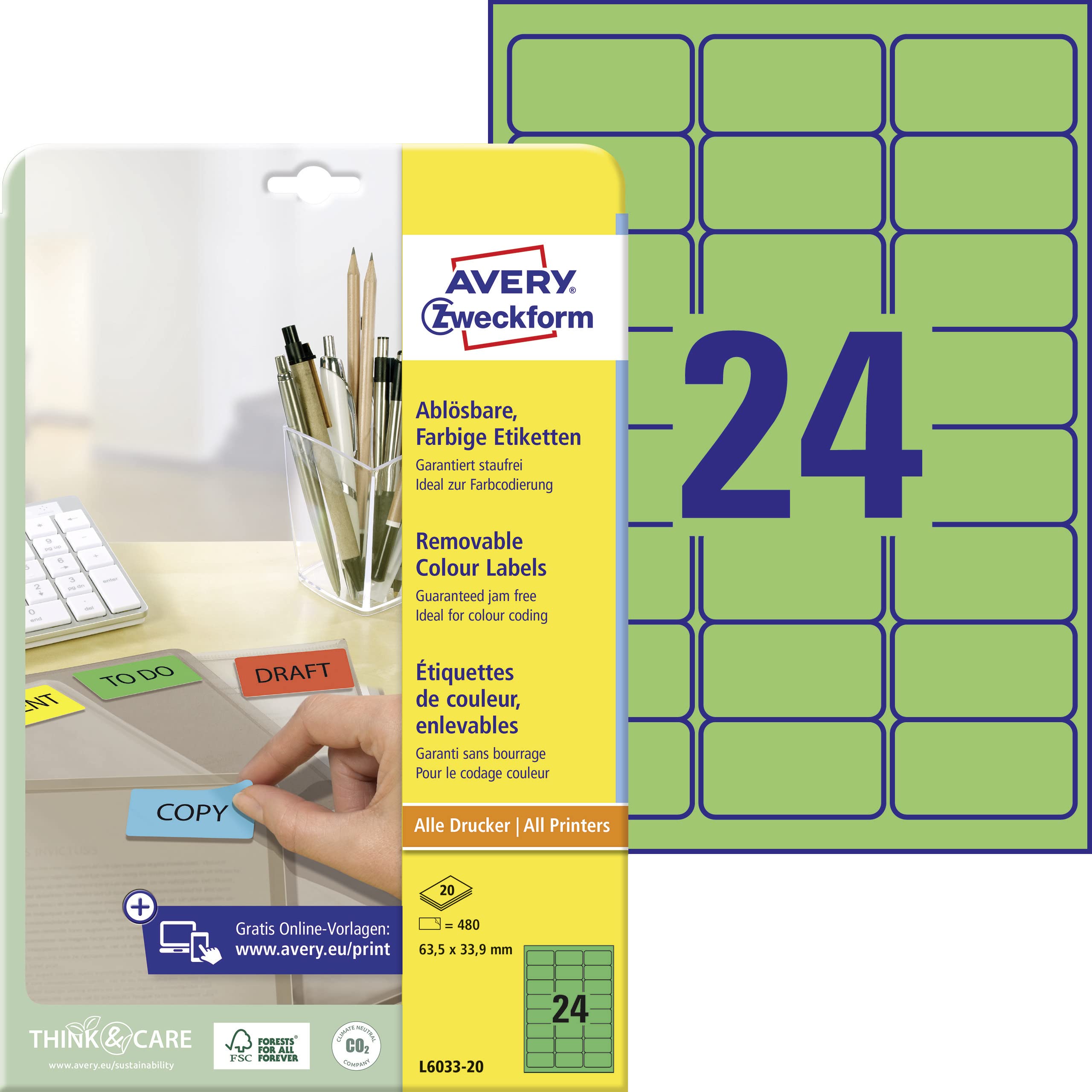 avery-zweckform-l6033-20-gr-ne-etiketten-63-5x33-9mm-a4-abl-sbar-480-st-ck-20-bl image 1