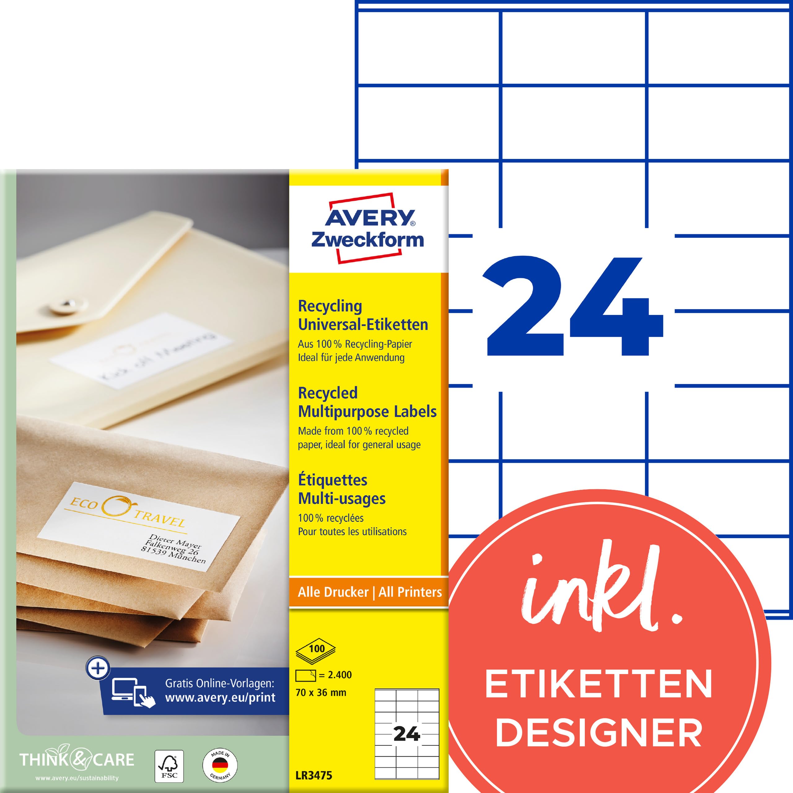avery-zweckform-lr3475-recycling-etiketten-70x36-mm-2-400-adressaufkleber-auf-a4 image 1