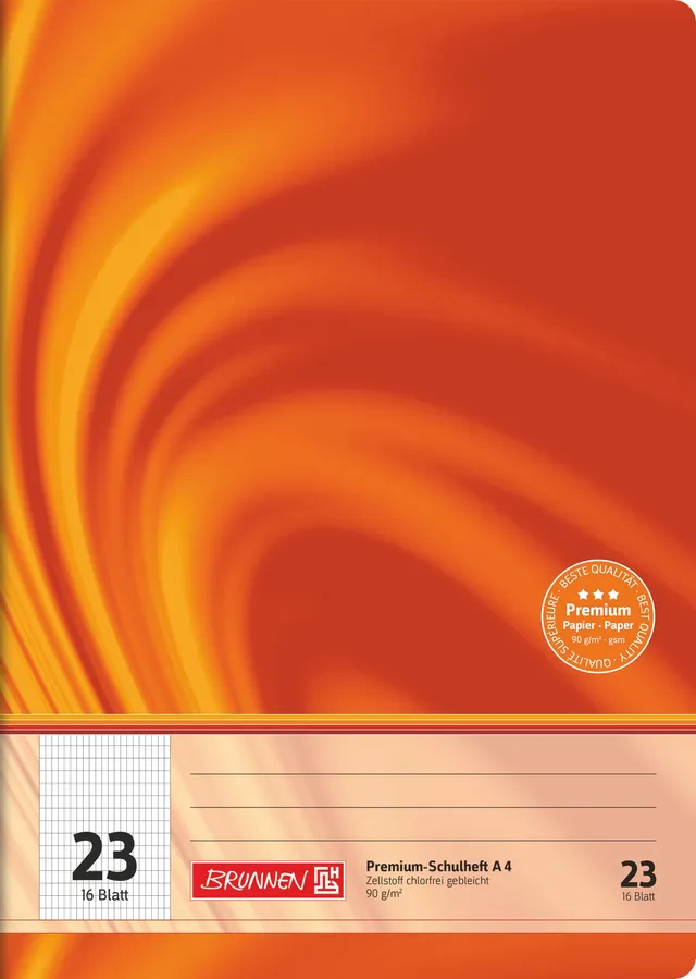 brunnen-premium-schulheft-104472302-din-a4-16-blatt-kariert-lineatur-23 image 1