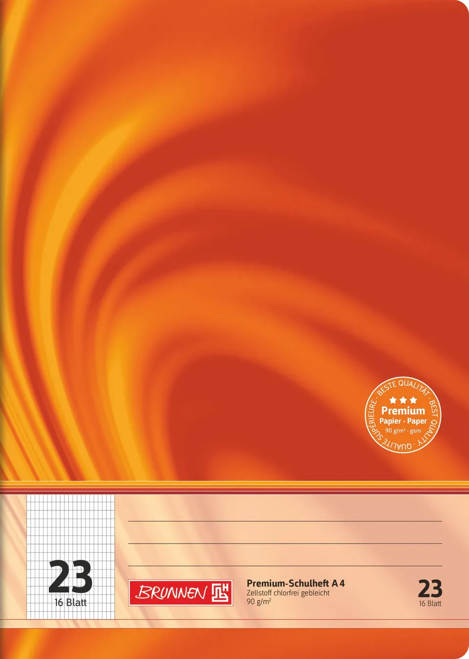 brunnen-premium-schulheft-104472302-din-a4-16-blatt-kariert-lineatur-23 image 1