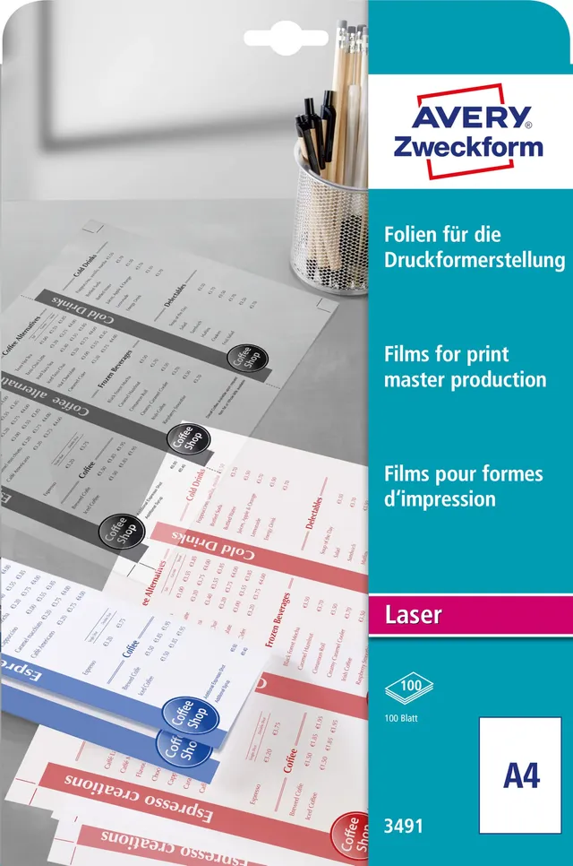 avery-zweckform-3491-laserfolien-a4-matt-0-10mm-100-st-ck image 1