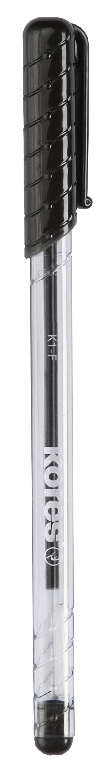 kores-k-pen-k1-einweg-kugelschreiber-f-12-st-ck-schwarz image 1