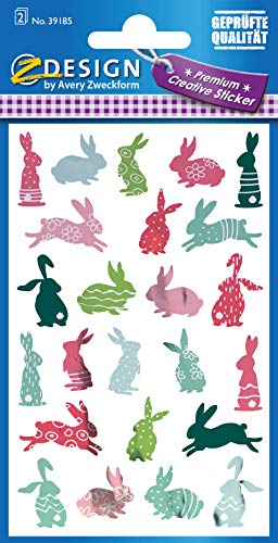 avery-zweckform-39185-ostersticker-24-aufkleber-hasenmotive-effektfolie-metallop image 5