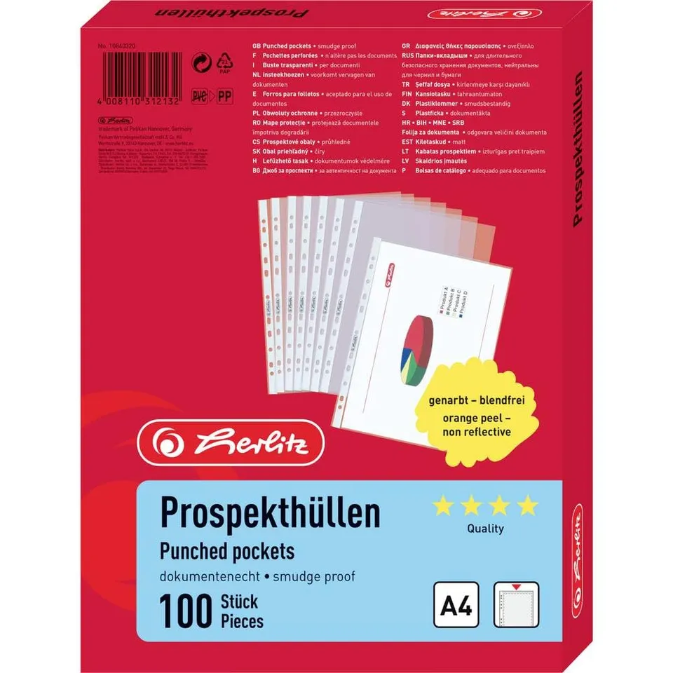 herlitz-10840320-prospekth-lle-a4-genarbt-premium-100-st-ck image 1