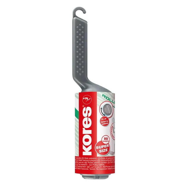 kores-32401-fusselroller-mit-griff-nachf-llbar-rot-80-blatt image 1