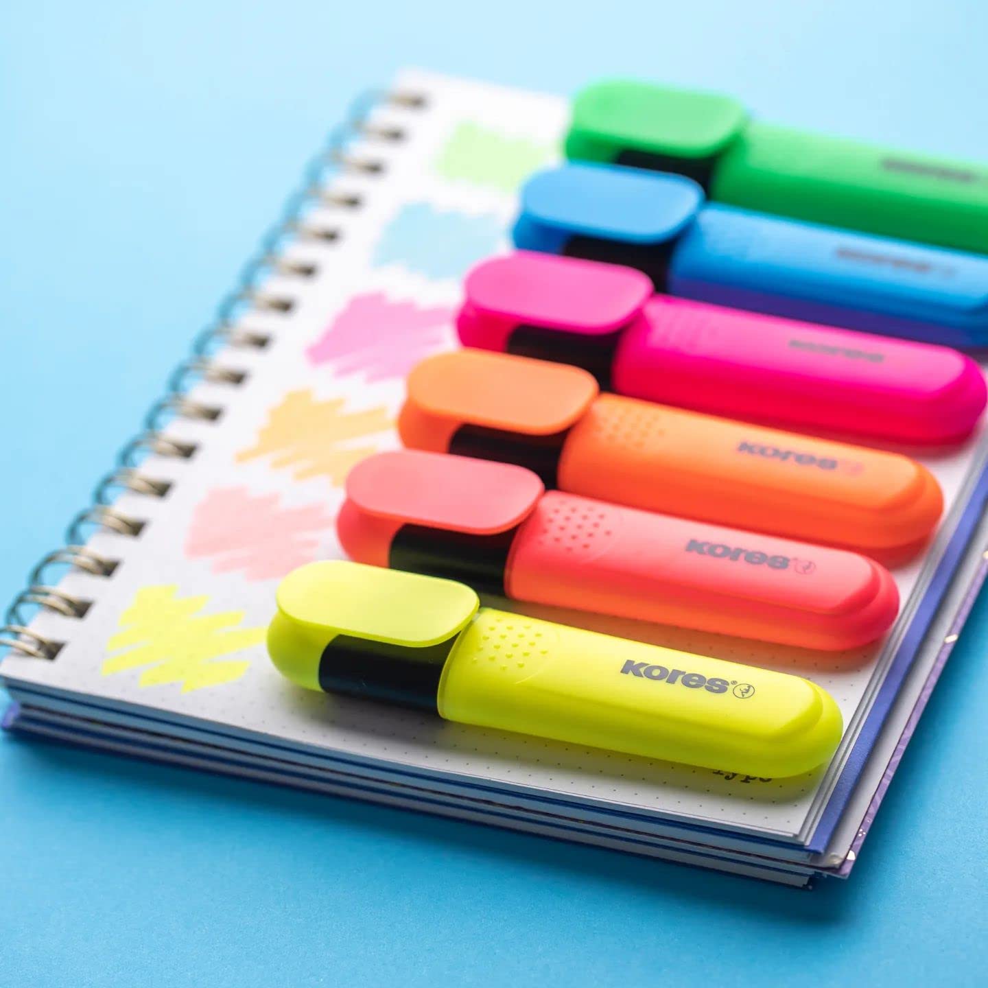 kores-tm36160-bright-liner-textmarker-6er-set-keilspitze-neon image 7